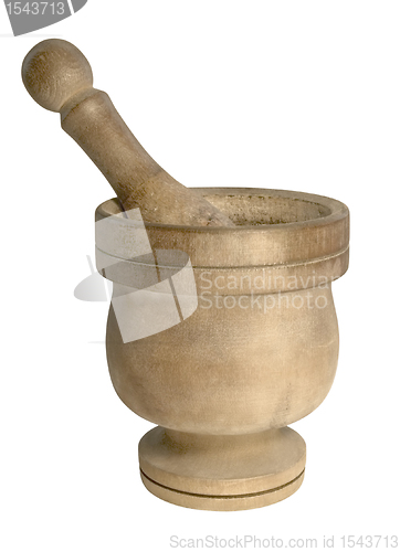 Image of wooden mortar