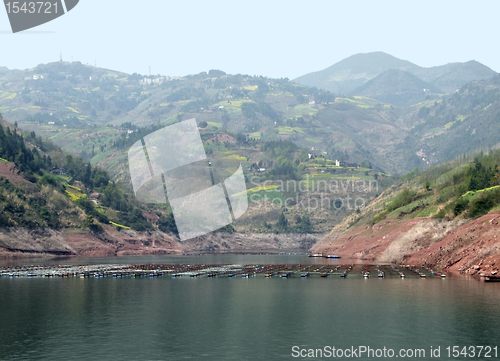 Image of waterside scenery at River Shennong Xi in China