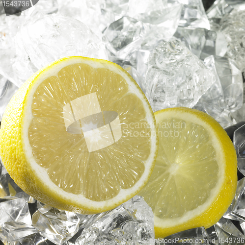 Image of citrus fruits and ice