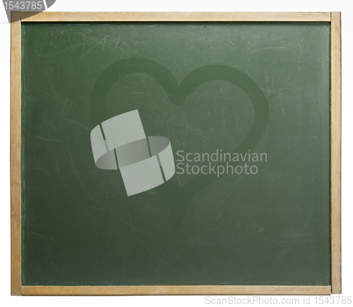 Image of blackboard and heart shape