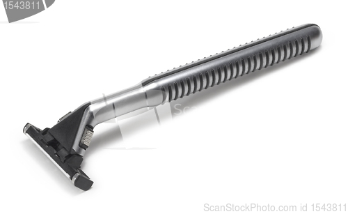 Image of metallic safety razor