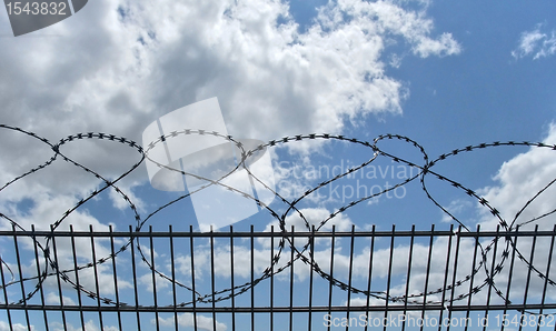 Image of safety fence and sky