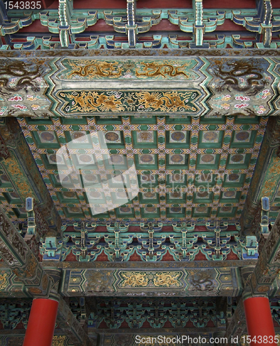 Image of colorful chinese ceiling
