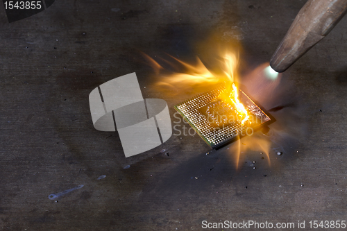 Image of burning a cpu