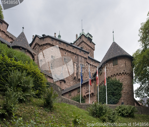 Image of Haut-Koenigsbourg Castle in cloudy ambiance