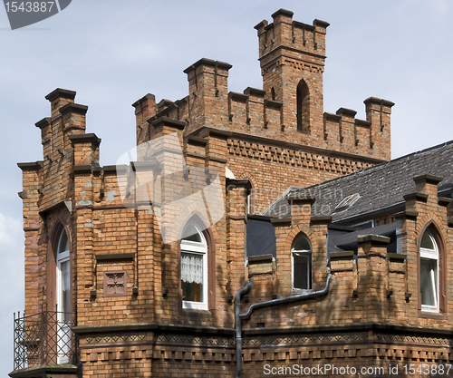 Image of architectural brick house detail in Miltenberg