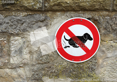 Image of dog shit sign