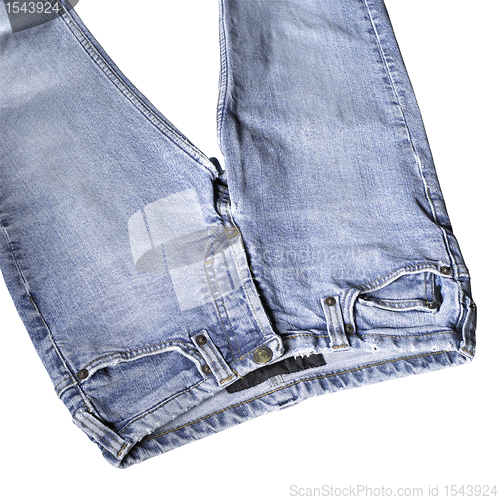 Image of blue jeans detail