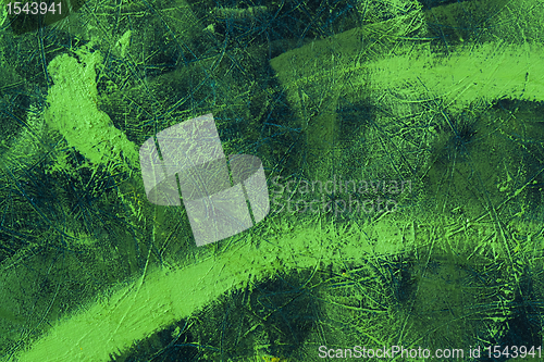 Image of painted green brush strokes