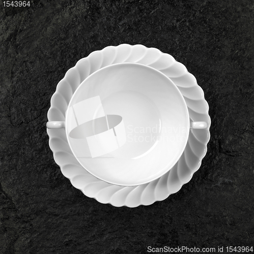 Image of white porcelain soup plate