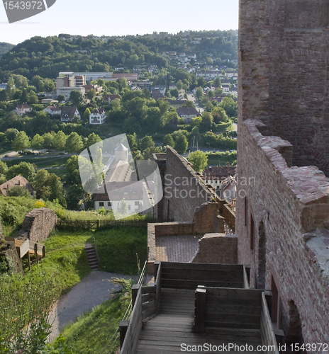 Image of sunny scenery around Wertheim Castle