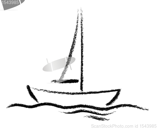 Image of sketched boat