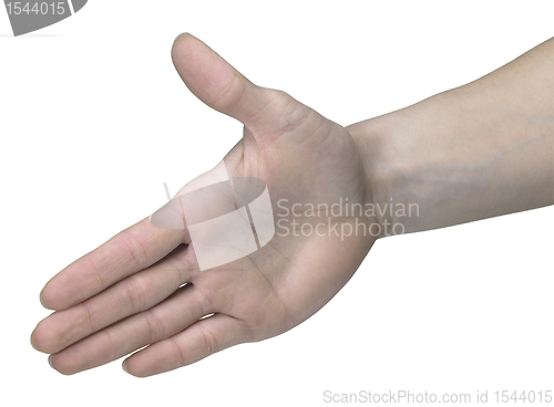 Image of hand prepared for handshale