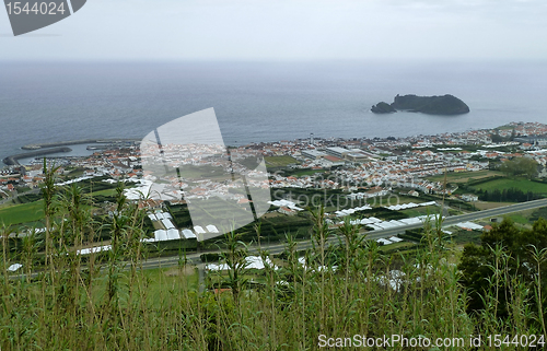 Image of coastal settlement at the Azores