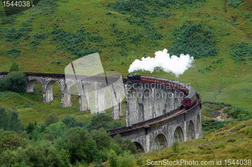 Image of Glenfinnan Viaduct and steam train