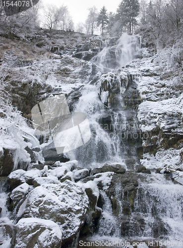 Image of Todtnau Waterfall at winter time