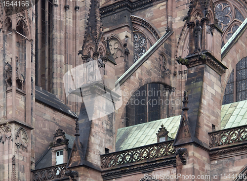 Image of cathedral in Strasbourg closeup