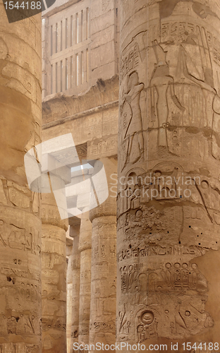 Image of columns at Precinct of Amun-Re in Egypt