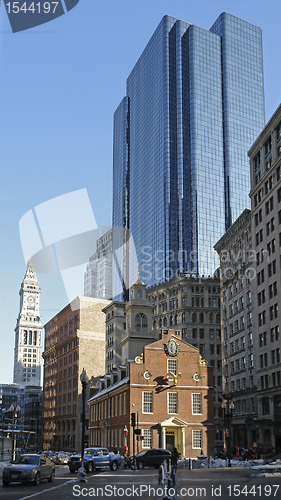 Image of Boston city view in sunny ambiance
