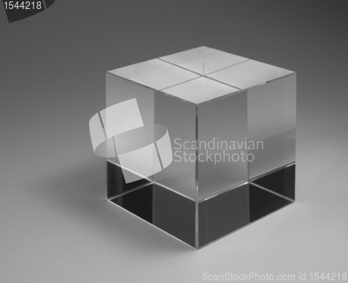 Image of solid glass cube