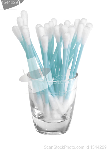 Image of cotton swabs in a glass