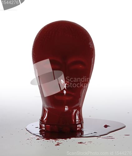 Image of bloody glass head