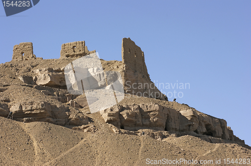 Image of rock cut tombs near Aswan