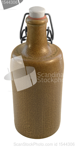 Image of stoneware bottle with closure