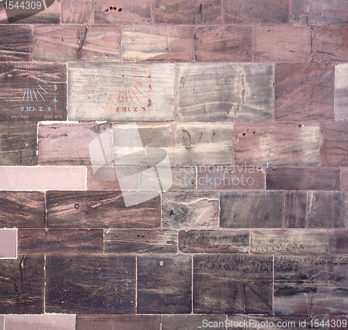 Image of historic wall detail of the Freiburg Minster