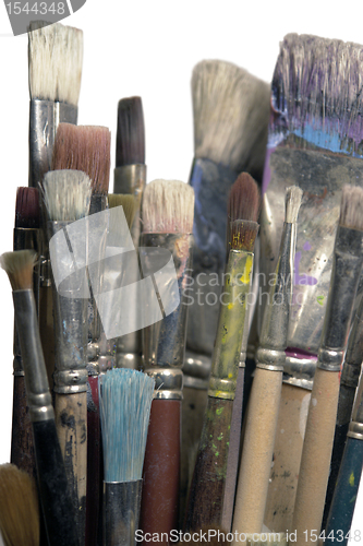 Image of lots of used brushes