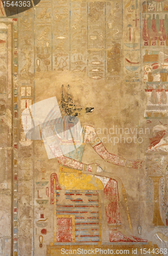 Image of painting inside the Mortuary Temple of Hatshepsut