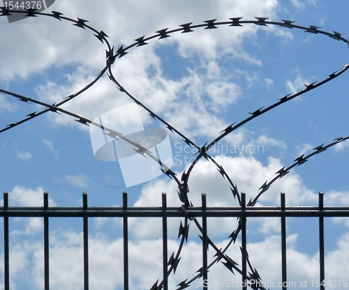 Image of safety fence and sky