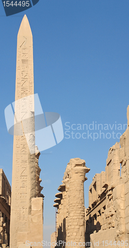 Image of obelisk at Precinct of Amun-Re in Egypt