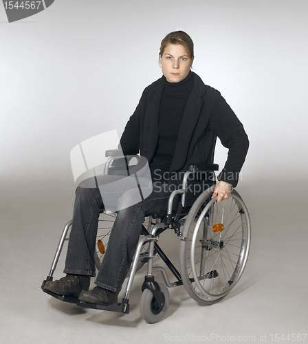 Image of woman in a wheelchair
