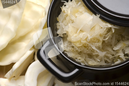 Image of Fresh pickled cabbage - traditional polish sauerkraut