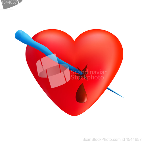 Image of Heart with icicle