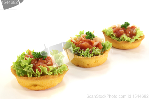 Image of fresh cup corn with tomato salsa
