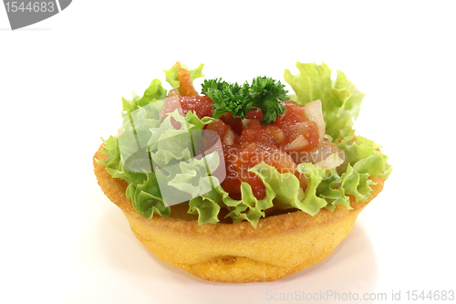 Image of roasted cup corn with tomato salsa