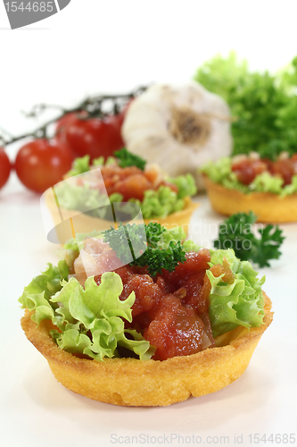 Image of cup corn with tomato salsa