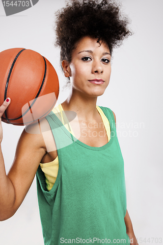 Image of Woman with basketball