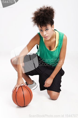 Image of Woman with basketball