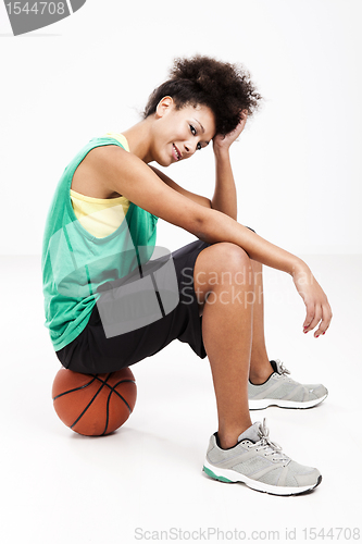 Image of Woman with basketball