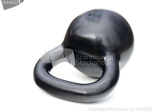 Image of black iron kettlebell