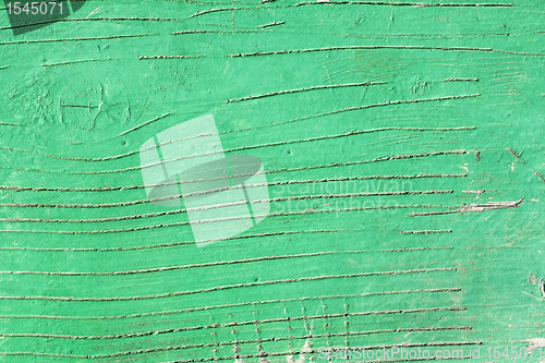 Image of Green wooden painted surface