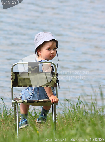 Image of Little boy near the lake
