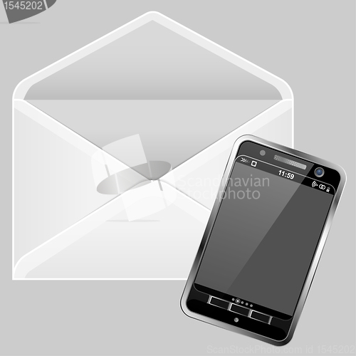 Image of Envelope and Smartphone