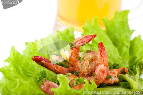 Image of Plate with Tiger Prawns