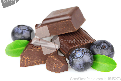 Image of Chocolate candy with blueberry