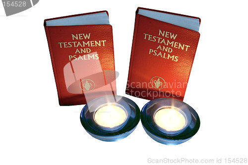 Image of bibles and candles