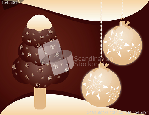 Image of christmas background with ice-cream